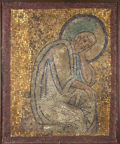 Saint Joseph. Fragment of the mosaic cycle in the Oratory of Pope John VII in the old..., 705-707. Creator: Anonymous master.