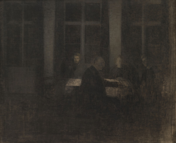 Evening in the living room, 1904. Creator: Hammershøi, Vilhelm (1864-1916).