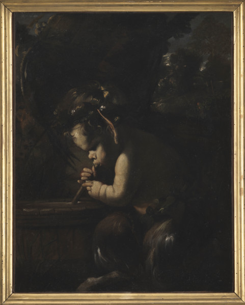 Young Satyr Drinking from a Wine Cask, c1646. Creator: Mola, Pier Francesco (1612-1666).