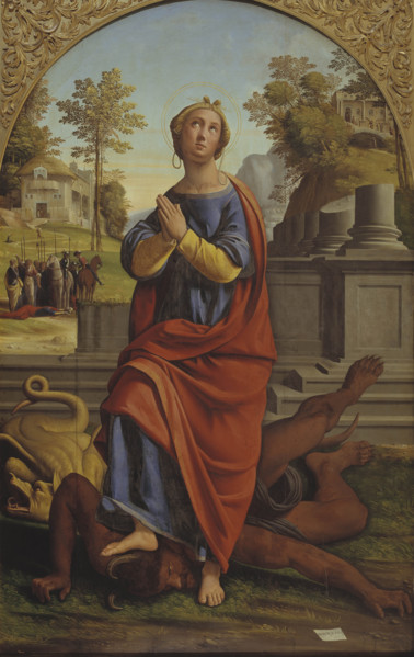 Saint Margaret, 1524. Creator: Ortolano (Benvenuti), Giovanni Battista (c. 1480-1525).