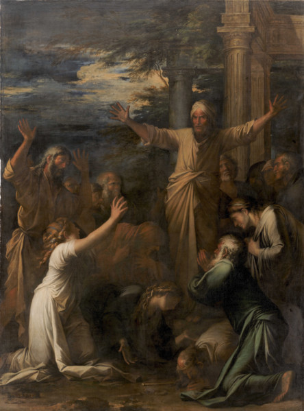 Jonah Preaches at Nineveh, 1661. Creator: Rosa, Salvatore (1615-1673).