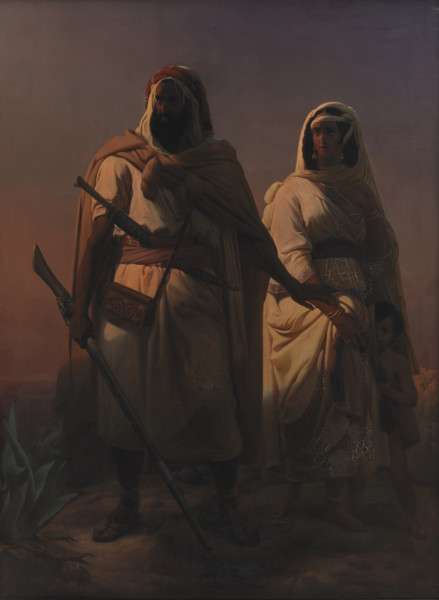 An Arab Family in the Desert, 1847. Creator: Simonsen, Niels (1807-1885).