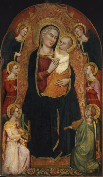 Madonna and Child Enthroned with Six Angels, c1370-1375. Creator: Jacopo di Cione (1325-1399).