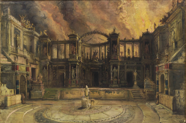 Stage design for the opera Nerone by Arrigo Boito, 1924. Creator: Pogliaghi, Lodovico (1857-1950).
