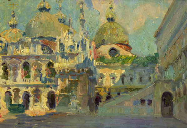 Stage design for the opera "La Gioconda" by Amilcare Ponchielli, 1913. Creator: Carelli, Augusto (1871-1940).