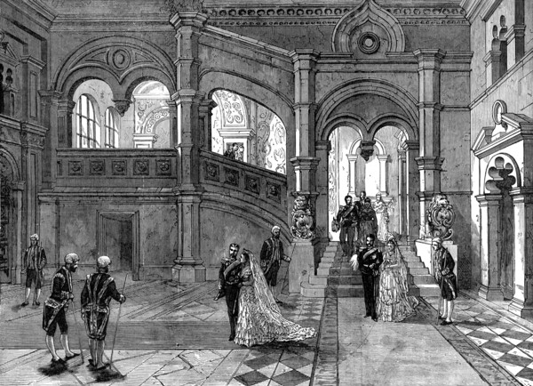 Sketches in Moscow, by our special artist: staircase in the ancient part of the Kremlin, 1874. Creator: Unknown.