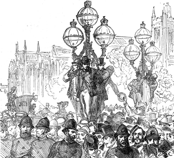 The End of the Tichborne Trial: waiting for the verdict, 1874. Creator: Unknown.