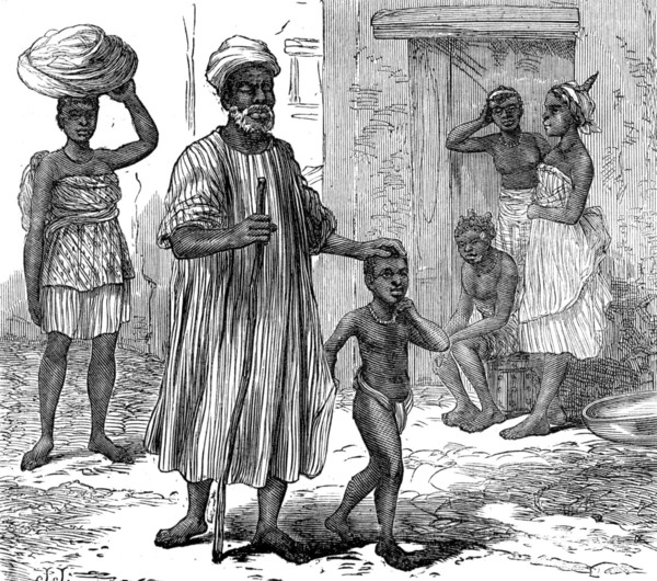 The Ashantee War: a blind beggar, Cape Coast Castle, 1874. Creator: Unknown.
