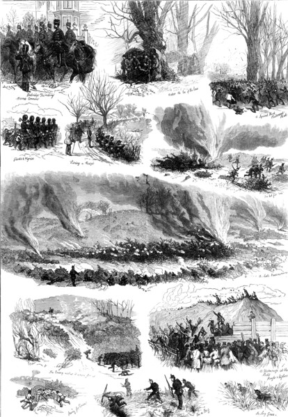 Sketches at the Volunteer Sham-Fight on Easter Monday, 1874. Creator: Unknown.