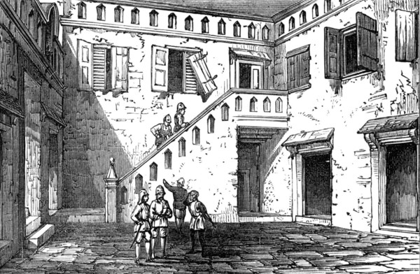 Inner courtyard of the King of Ashantee's Palace, 1874. Creator: Unknown.