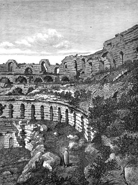 Interior of the Coliseum at El Djem, near Tunis, 1874. Creator: Unknown.