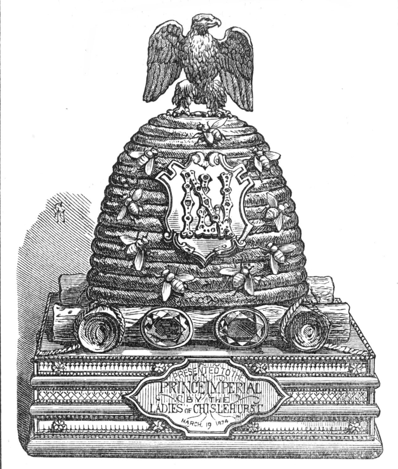 Inkstand presented by the ladies of Chiselhurst to the Prince Imperial, 1874. Creator: Unknown.