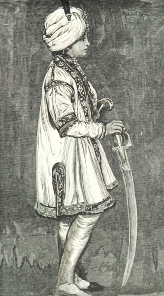 Indian youth in profile, 1879.  Creator: Valentine Cameron Prinsep.