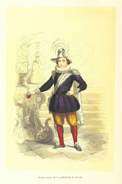 Young Swiss from the Cathedral of Seville, 1848.  Creator: Duverger.