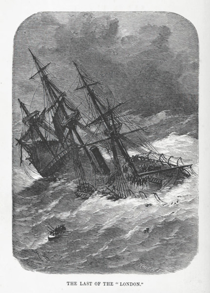 The Last of the "London", 1866.  Creator: J Knight.
