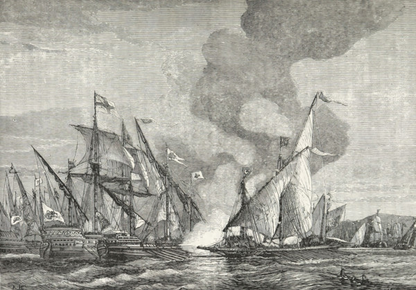 The Battle of Lepanto, 1571, (1893).  Creator: A. B..