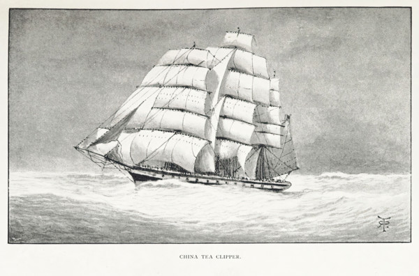 China Tea Clipper, 1896.  Creator: Robert Taylor Pritchett.