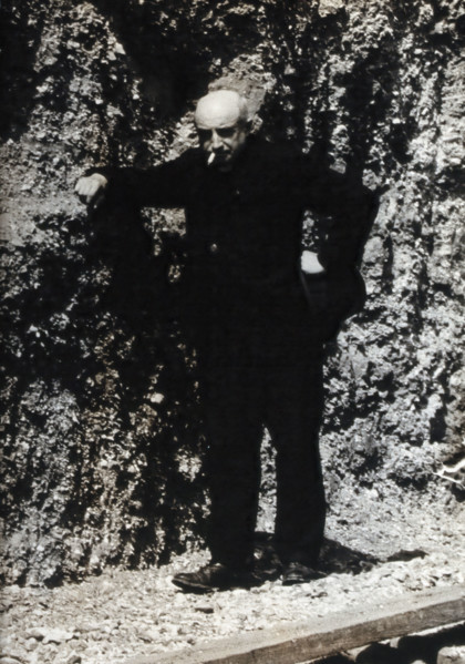 Abbé Breuil, smoking a cigarette. Creator: Unknown.