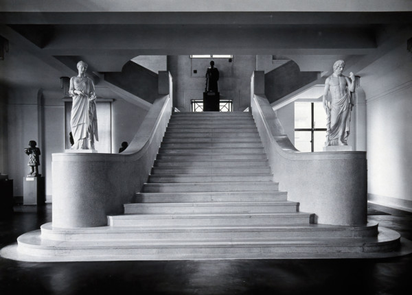 The Wellcome Research Institution's building, Euston Road, London: the stairs..., c1930s. Creator: Unknown.