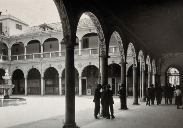 Hospital San Juan de Diós, Granada: view of the cloister, c1900. Creator: Unknown.