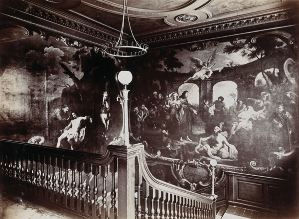 St Bartholomew's Hospital, London: stairway to the Grand Hall, c1908. Creator: Unknown.