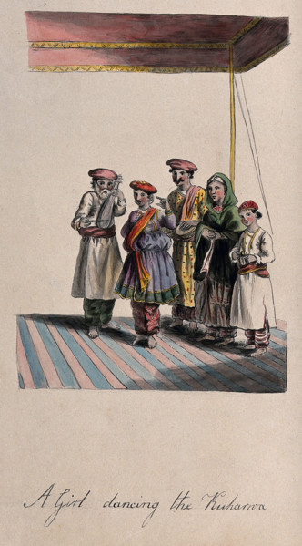 A Girl dancing the Kuharwa, 19th century.  Creator: Unknown.