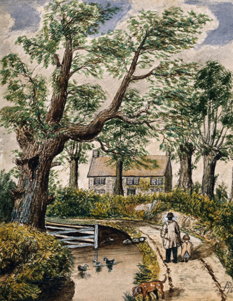 The cottage in which Edward Jenner first tried vaccination, 1865. Creator: F. Pick.