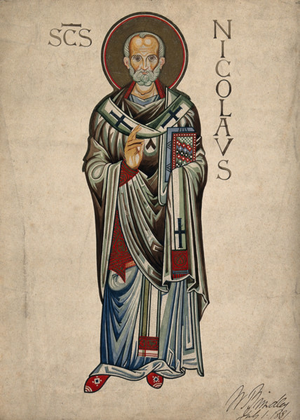 Saint Nicholas of Myra and Bari, 1881. Creator: William Brindley.