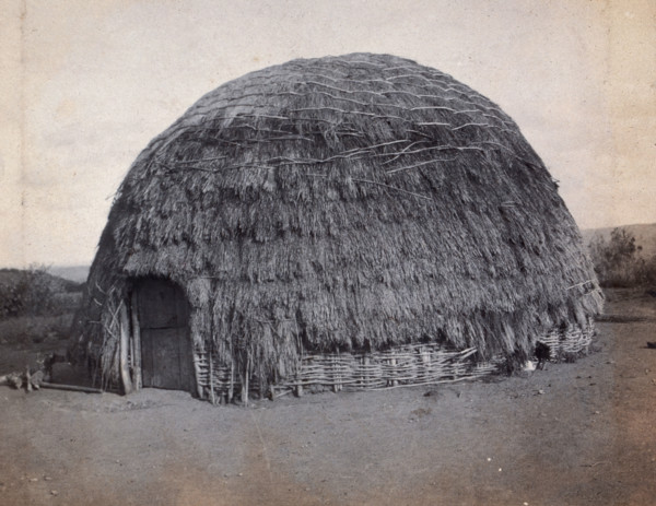 South Africa: an African kraal hut, 1905. Creator: Charles H Simpson.