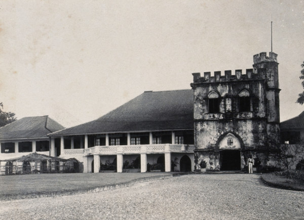 Kuching, Sarawak: the Astana, a partly castellated building, c1896. Creator: Unknown.