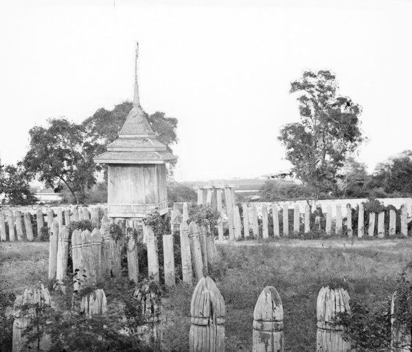 Ayutthaya, Siam (Thailand): the elephant corral, 1865-1866. Creator: John Thomson.