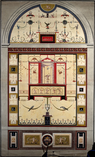 Grotteschi in the Vatican: mural decorative panels showing birds and figures, c1520s. Creator: Giovanni da Udine.