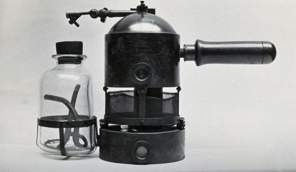 Steam spray used by Joseph Lister, c1880s. Creator: Unknown.
