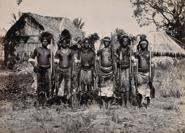 Africa: a group of African warriors, between 1800 and 1899. Creator: Unknown.
