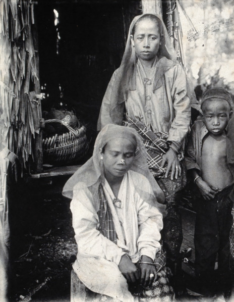 Sarawak: two Malay women and a child, c1900. Creator: Unknown.