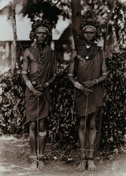 Two young Kikuyu men, carrying sticks, c1900. Creator: Unknown.