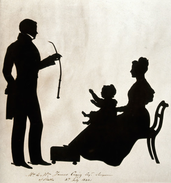 James Craig with Mrs J Craig and child, c1830. Creator: Unknown.