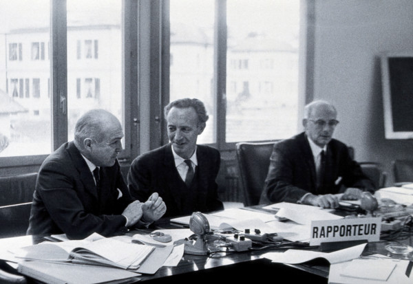 Carlos Alberto Alvarado, Leonard George Goodwin, and LH Schmidt, c1950. Creator: Unknown.
