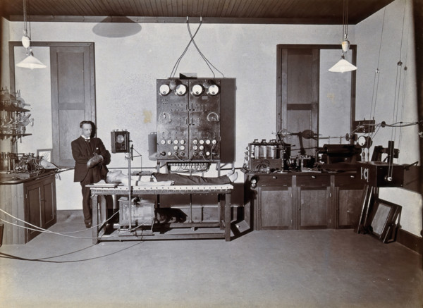 Johannesburg Hospital, South Africa: male patient, possibly being x-rayed, c1905. Creator: Unknown.
