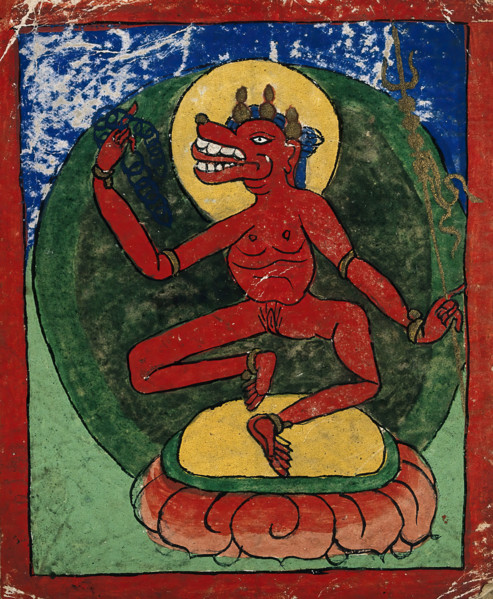 Tibetan fortune telling card. Creator: Unknown.