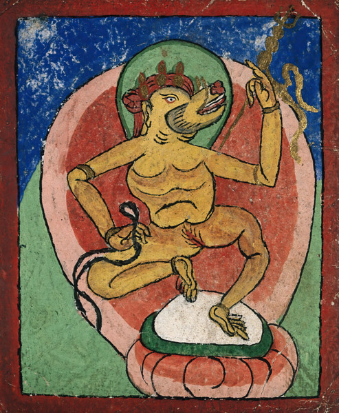Tibetan fortune telling card. Creator: Unknown.