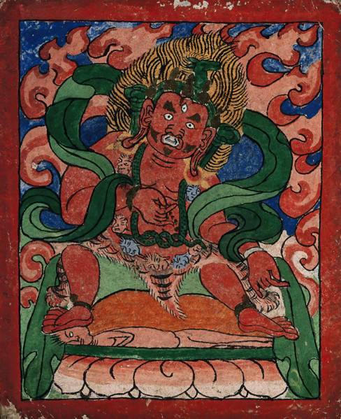 Tibetan fortune telling card. Creator: Unknown.