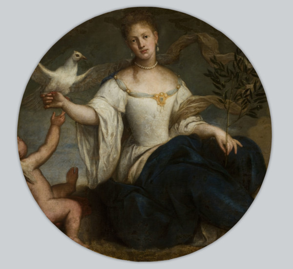 Allegory of Peace-Woman with a Pigeon, 18th century. Creator: Unknown.