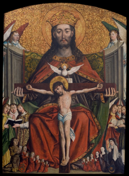 Holy Trinity. Votive painting of Jakub Debinski from the Parish Church of St Margaret in..., c1520. Creator: Unknown.