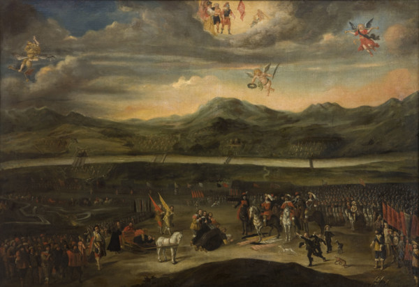 Surrender of Mikhail Shein to King Ladislaus IV Vasa in 1634 at Smolensk, between 1634-1659. Creator: Unknown.