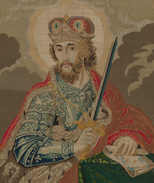 Embroidered picture, 19th century. Creator: Unknown.