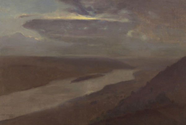 The Dniester River at Night, 1906. Creator: Jozef Chelmonski.