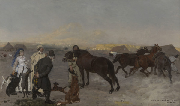 On the Farm, 1875. Creator: Jozef Chelmonski.