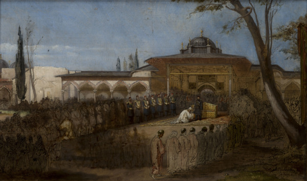 Scene with the Sultan, between 1865-1876. Creator: Stanislaus von Chlebowski.