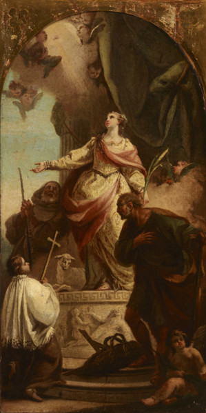 Apotheosis of Saint Agnes, 1st half of 18th century. Creator: Unknown.